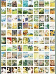 400 pages Impressionism mini vellum paper book, Assorted pattern, Art Museum
