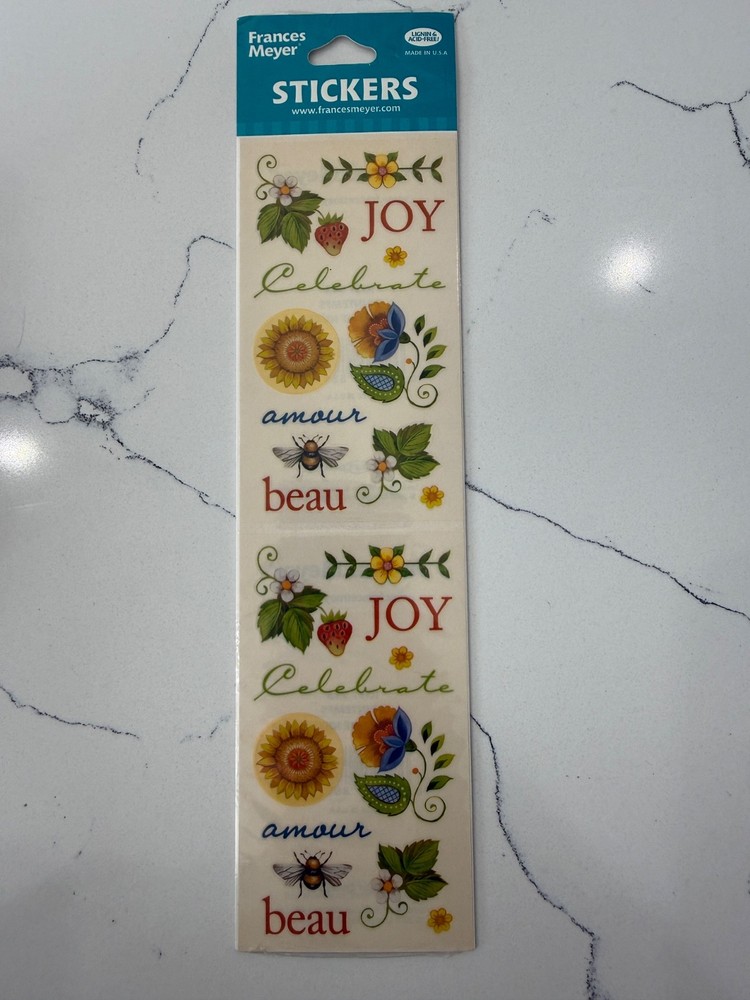 Frances Meyer Inc Stickers ~ Printemps ~ Four 2 1/2×4 1/2″ Sections 2 Sheets