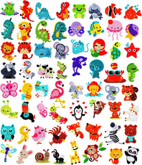 Sinceroduct Sparkling 5D Diamond Sticker Kit for All Ages, 64 PCS Cute Animals &
