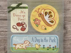 American Traditional Designs Playtime Pastels Woven Details Fabric Stickers NEW