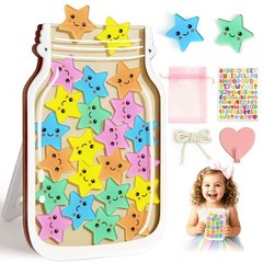 Magnetic Reward Jar for Kids, 25 Star Tokens, Classroom Behavior Chart