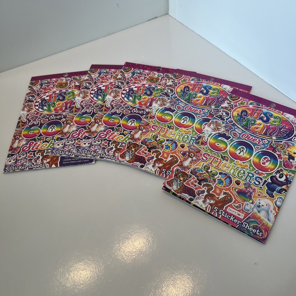 Lisa Frank Sticker Books Over 600 Lot Of 5 Party Favors Nostalgic