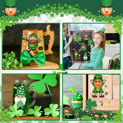 St.Patrick’s Day Stickers for Kids, 48pc Shamrock & Face Stickers, DIY Crafts fo