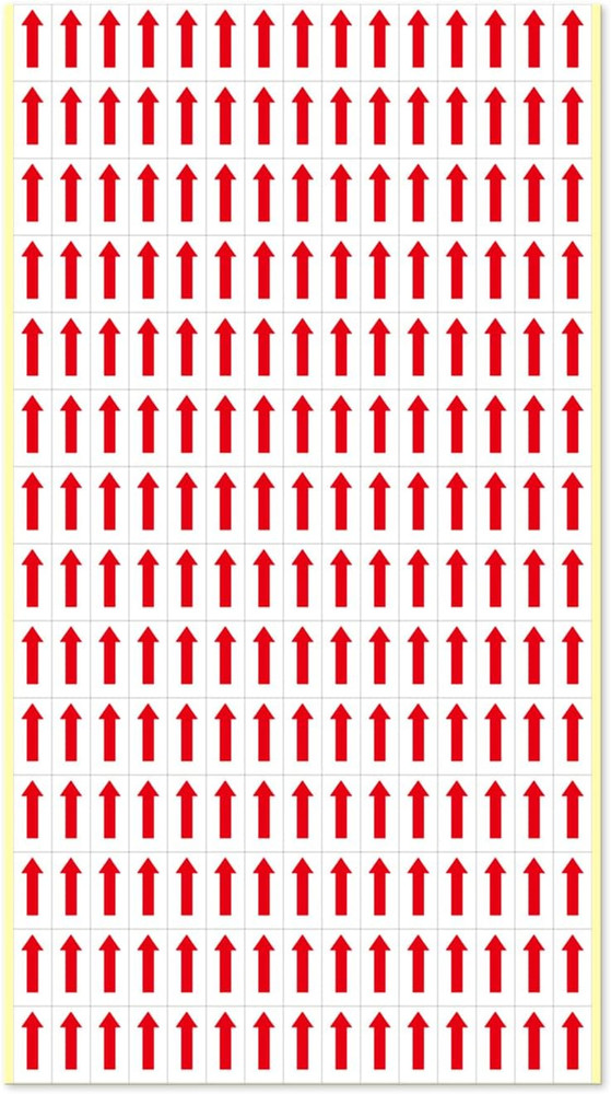2100 PCS Red Small Arrow Stickers 0.8 × 0.39 Inch Sticker – Waterproof Self-Adhe
