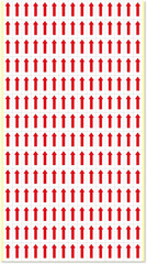 2100 PCS Red Small Arrow Stickers 0.8 × 0.39 Inch Sticker – Waterproof Self-Adhe