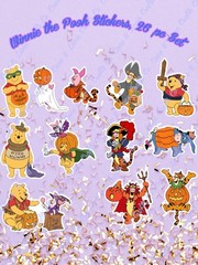 Winnie The Pooh & Friends Halloween Sticker Set – 26 Piece