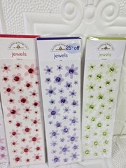 Lot Of 6 Crafts Doodlebug Mini Jewels Repeats Assorted Sizes Gems Bling Lily New