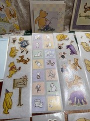 Large Lot Of Classic Winnie The Pooh Stickers And Cards Vintage Hallmark Disney