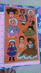 Vintage Stickers Mark 1 Chrome Doll Stickers Morgan Inc 1 Sheet Dark Orange