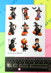 Halloween Trick Or Treat Kids Sticker Sheet