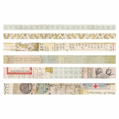 Tim Holtz idea-ology Salvaged Design Tape, 6 Rolls, Tim Holtz Washi Tape
