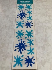 FMI FRANCES MEYER STICKERS 4 SHTS BLUE SPLASHES WATER SPLASH MULTI-COLORS-SIZES