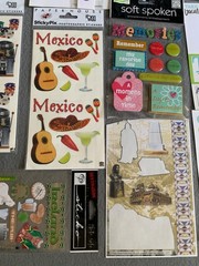 Scrapbooking Sticker Collection – Travel Mexico Alphabet Adventure Themes