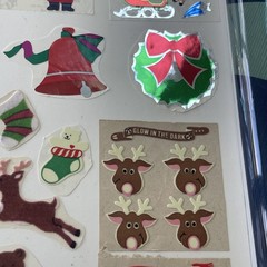 80s Stickers Vintage Large Bears Fuzzy, Glow In Dark Christmas LOT Sandylion!