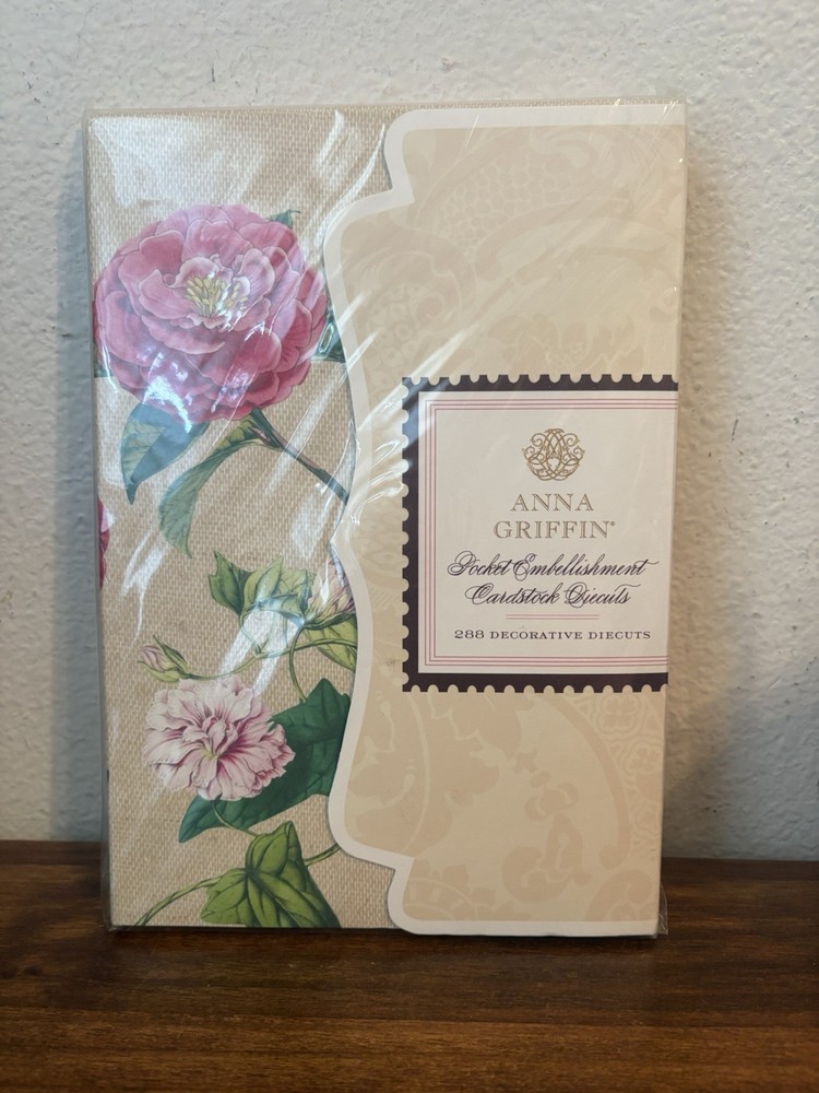 ANNA GRIFFIN Pocket Embellishment Cardstock Diecuts – 288 Die Cuts – NEW
