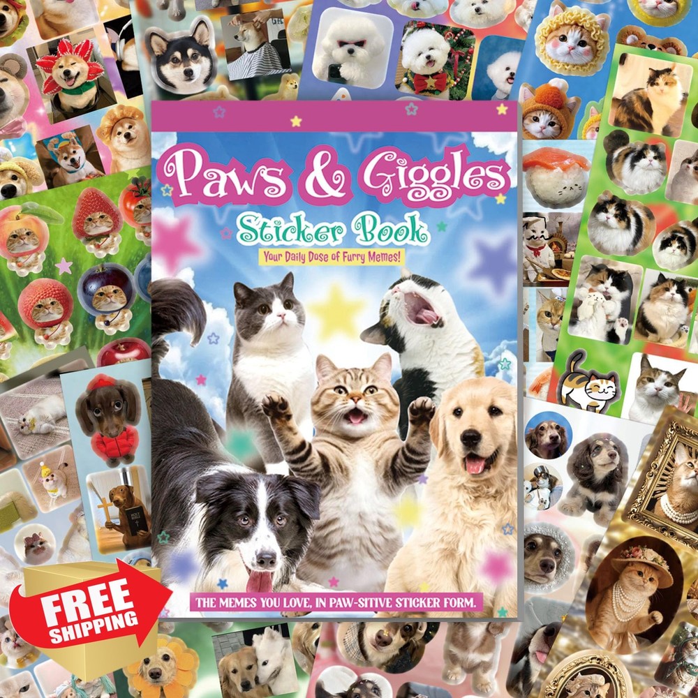 Cat Sticker Book 1000+ Stickers 34 Sheets Aesthetic Kawaii Journal