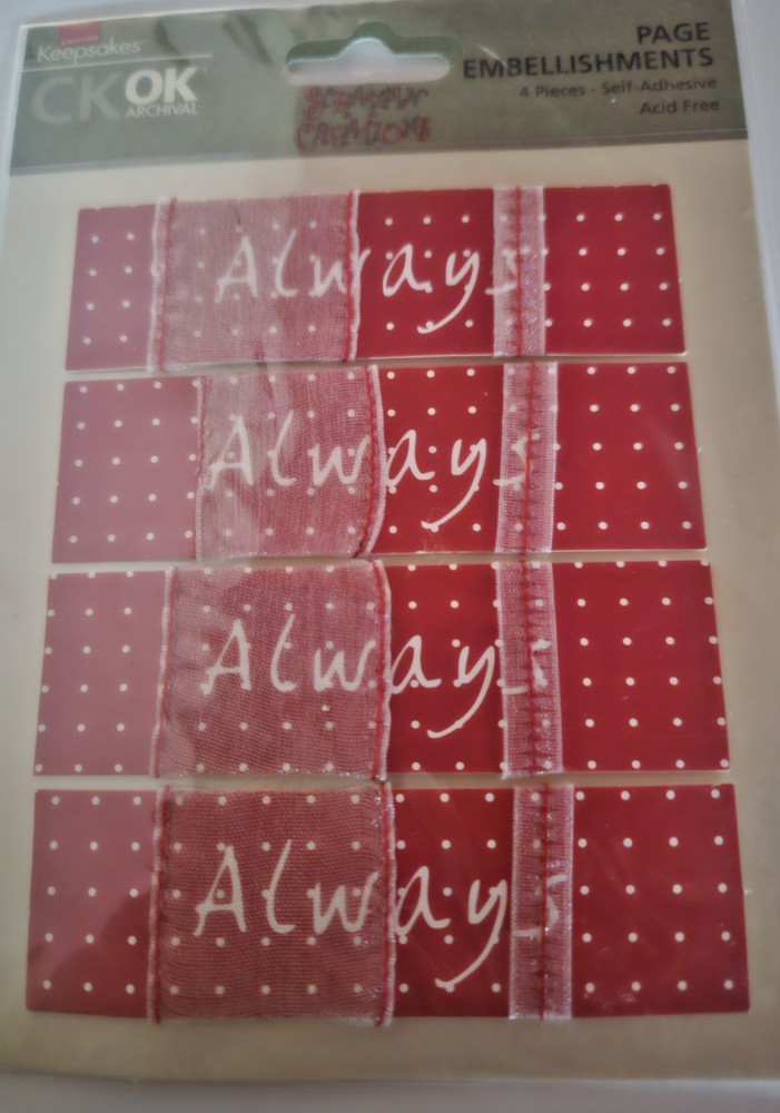 creative keepsakes self adhesive stickers 4 pcs ALWAYS