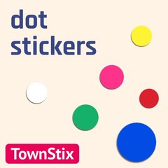2000 Pack, 3/4″ Round Colored Dot Stickers Circle Labels – White