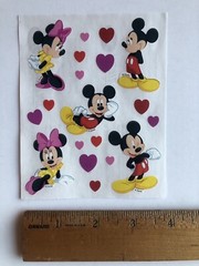 Cute Disney Heart Themed Mickey Mouse & Minnie Mouse Sticker Sheet