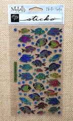Sticko Metallic FUNKY FISH SP-MT-44 Sparkle Glitter Stickers