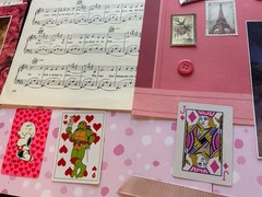 Junk Journal 80+ pieces Red Pink Love Curated Lot Unique Book Pages & more