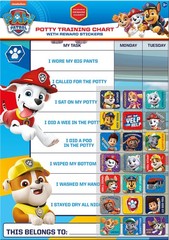 01.70.30.025 Paw Patrol Potty and Toilet Training Reward Chart and Stickers, …