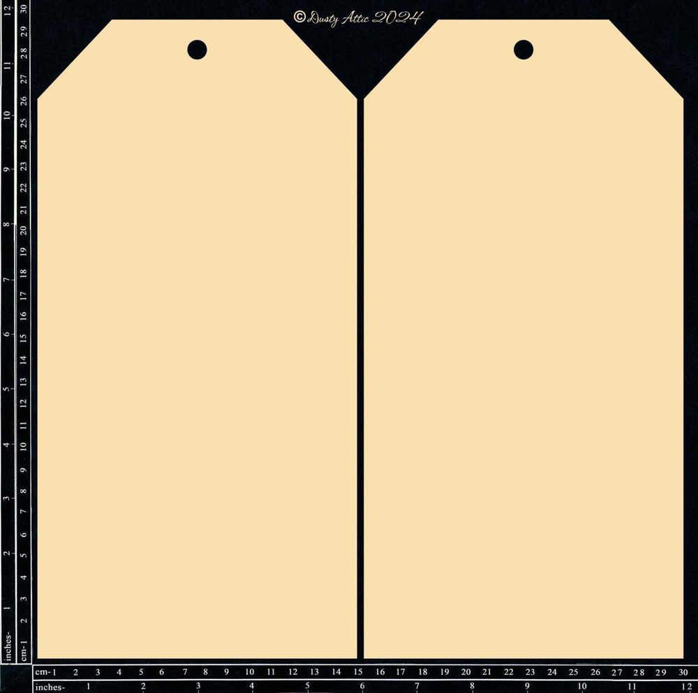 Dusty Attic Chipboard – Extra Large Tag Set 2pc, DA3784