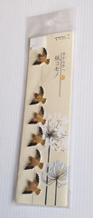 2009 MIDORI 6x Golden Flying Birds Stickers Mitsukoshi Japan Japanese Gift RARE