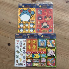 Vintage Pokemon Stickers Lot Of 6 Packs American Greetings