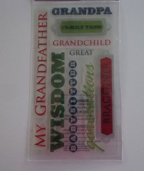 EK Success Sticko 10 Piece GRANDPA Epoxy Stickers Scrapbooking Cardmaking Crafts