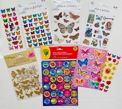 455+ Sticker Themes: Butterfly Summer Flower Cats Birds Island Tropical Sea Life