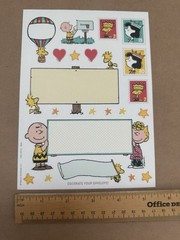Charles M Schulz Peanuts Snoopy & Friends Sticker Sheet Large Format Hallmark