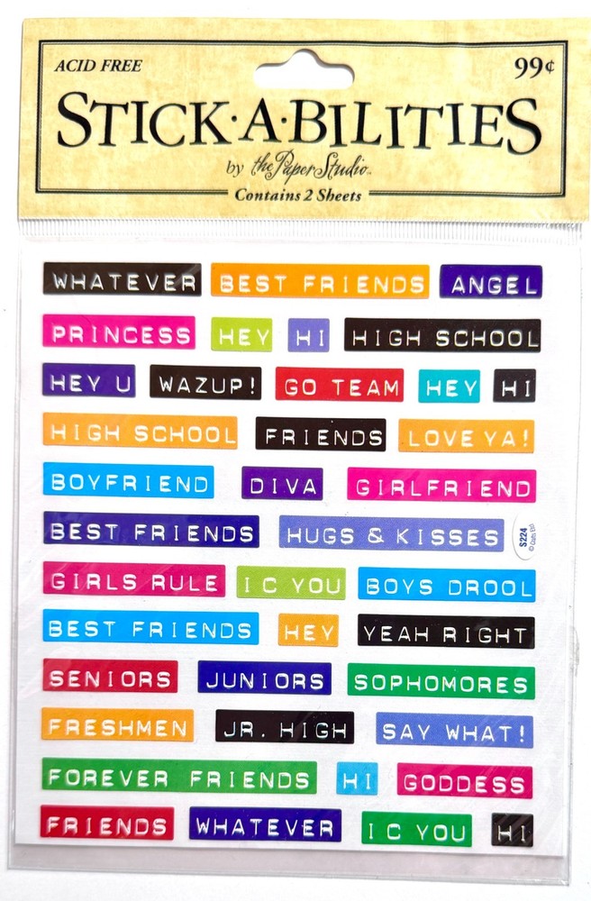 Friend Sayings Stickers Scrapbooking Journal Card Paper Studio