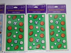 Vintage HEARTLINE Sports Basketball Football Scrapbook Stickers 10 Sheets Total