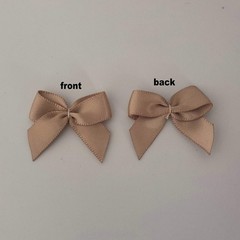 50pcs 1.2-Inch Mini Bows for Crafts Satin Ribbon Bows in Khaki Color Gift Appliq