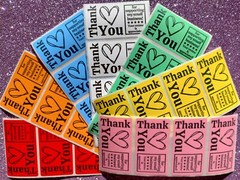 50 THANK YOU STICKERS 2.25″ LABELS SEALS REVIEW SHOP SMALL SCRATCH RESISTANT