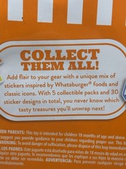 Whataburger Sticker Pack 5 of 5 Collectible 2026 Kids Meal Toy 8 Stickers Sealed