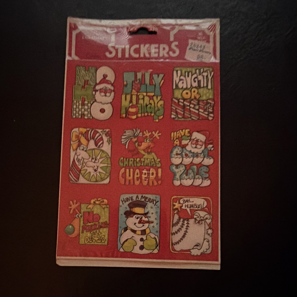 Christmas Stickers Multicolor Self-Adhesive Peel & Stick, 36 Sheet, Naughty