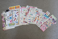 Vintage Stickers, Scrapbooking Stickers Girls Night Out Lot.