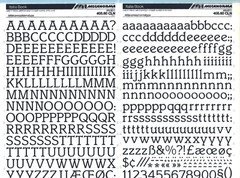 MECANORMA Dry Transfer Lettering 405.60 CLN #814 ITALIA BOOK 15mm