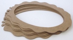 {6} *ORNATE OVAL FRAME* Picture Frames Chipboard Die Cuts – 3 5/8″ x 5 1/2″