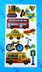 Vehicles & Bikes Stickers Small Prismatic Sheet