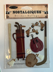 EK SUCCESS Jolee’s Boutique Nostalgiques Sports Embellishments Golf Baseball