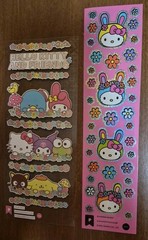 Pipsticks Hello Kitty Sticker Lot Of 7 Sheets + Postcard & 3″ Vinyl