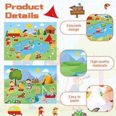 24 Set Camp Scene Mini Stickers 6.5 X 4.7 Inch for DIY Craft and Decor