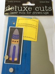 SPACE ROCKET Laser Die-Cuts(9pc) Deluxe Cuts•Space Camp•Gravity Moon•Outerspace