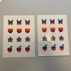 Vtg Current Inc Stickers Lot Rainbows Hearts Bears Butterflies 11 Sheets 1984