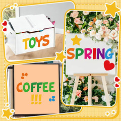 204Pcs Large Letter Stickers 4 Inch Alphabet Stickers 24 Sheets Bulletin Board