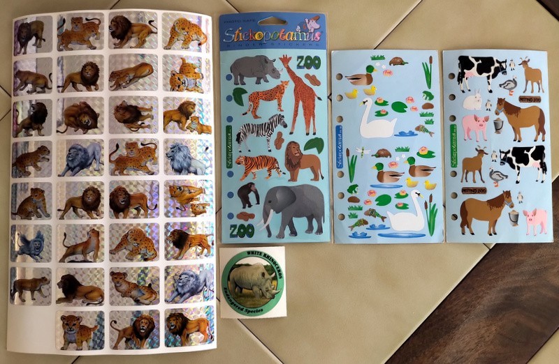 Mixed Lot STICKOPOTAMUS Animals Stickers: Zoo, Pond Life, Farm Animals + more