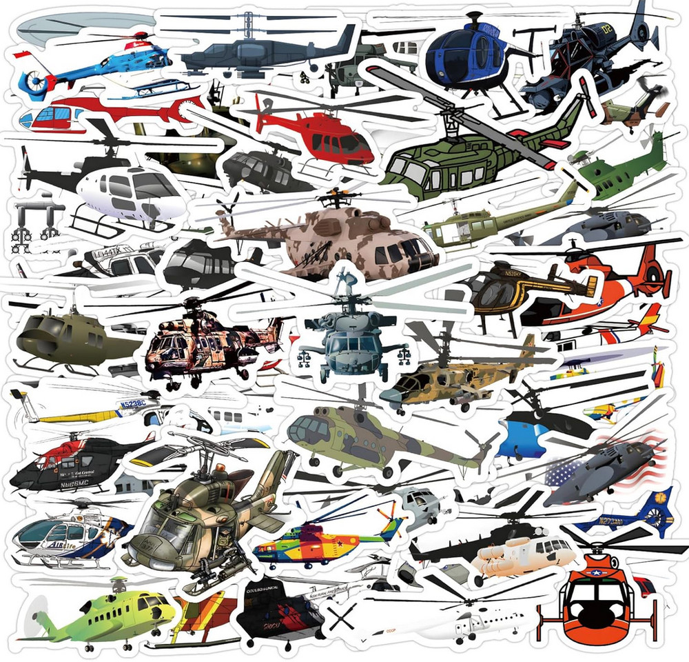 LOT OF 10 pieces HELICOPTERS flight TRANSPORTATION aviation air aerial decals